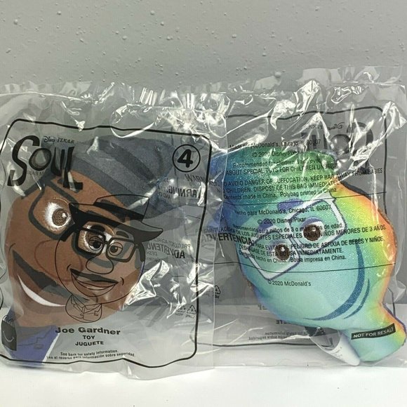 McDonalds Happy Meal Disney Soul Joe #4 Reversible Plush Toy Gardner 2020 NWT - Picture 1 of 4